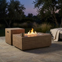 2 Piece Outdoor Propane Fire Pit Table Set — Studio Shot