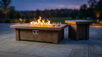2 Piece Outdoor Propane Fire Pit Table Set — Lifestyle