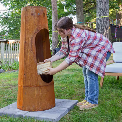 50 In. Rustic Santa Fe Wood-Burning Chimenea