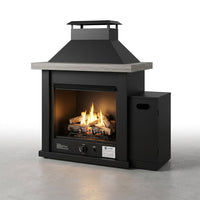 40.5" Outdoor Propane Fireplace with Tank Storage and Dust Cover-50,000 BTU Smokeless Gas Fire Pit with CSA Certified and Adjustable Flame for Patio Backyard Outdoor Heating & Decoration — Studio Shot