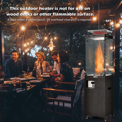 41 000 BTU Propane Patio Heater with Metal Hood