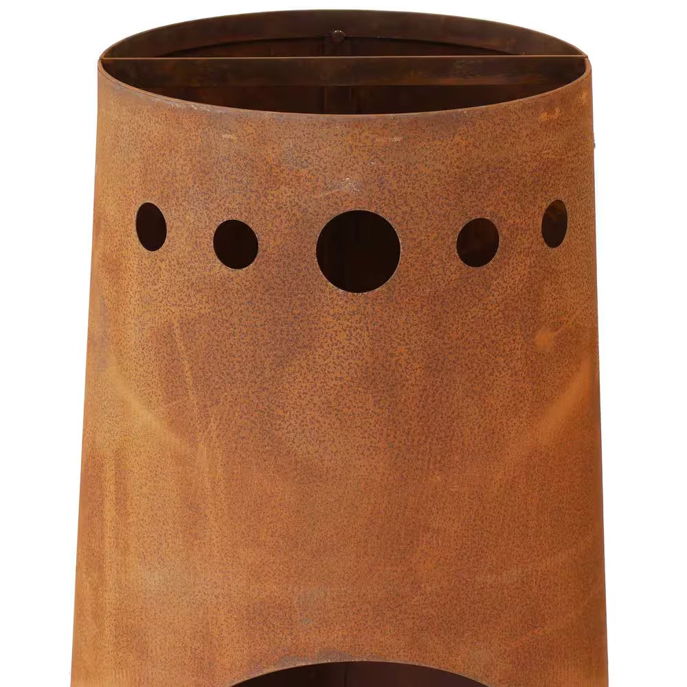 50 In. Rustic Santa Fe Wood-Burning Chimenea
