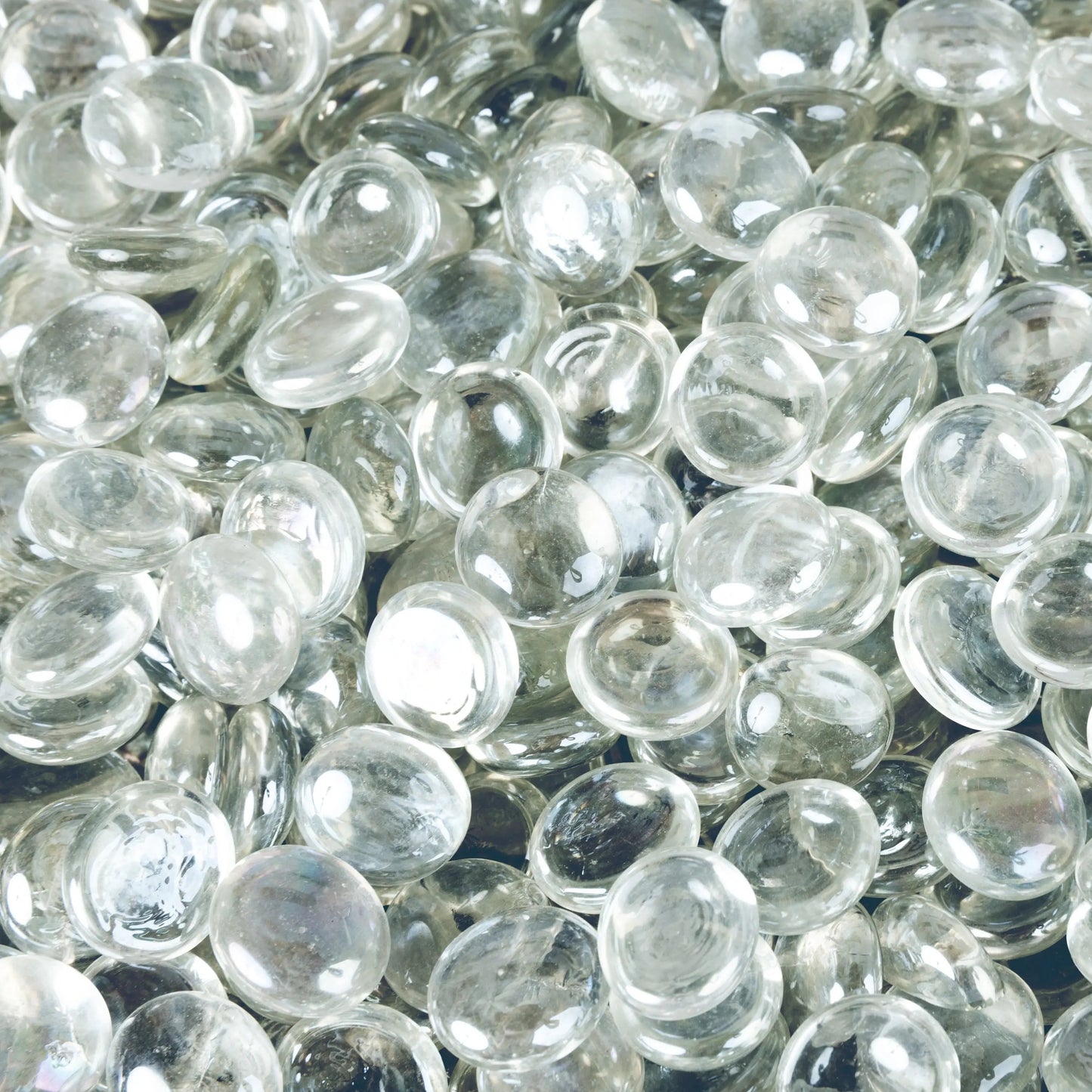 Fire Glass in Crystal Clear Half-Round Droplets (4.4 LB)