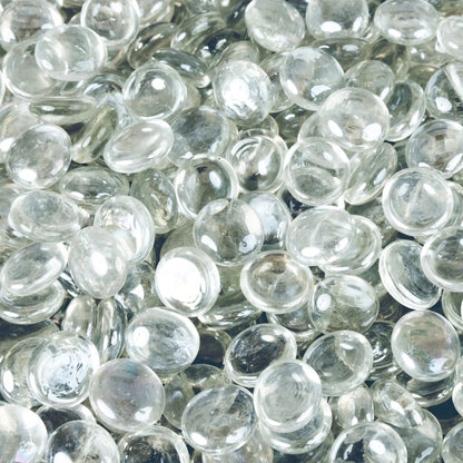 Fire Glass in Crystal Clear Half-Round Droplets (4.4 LB)