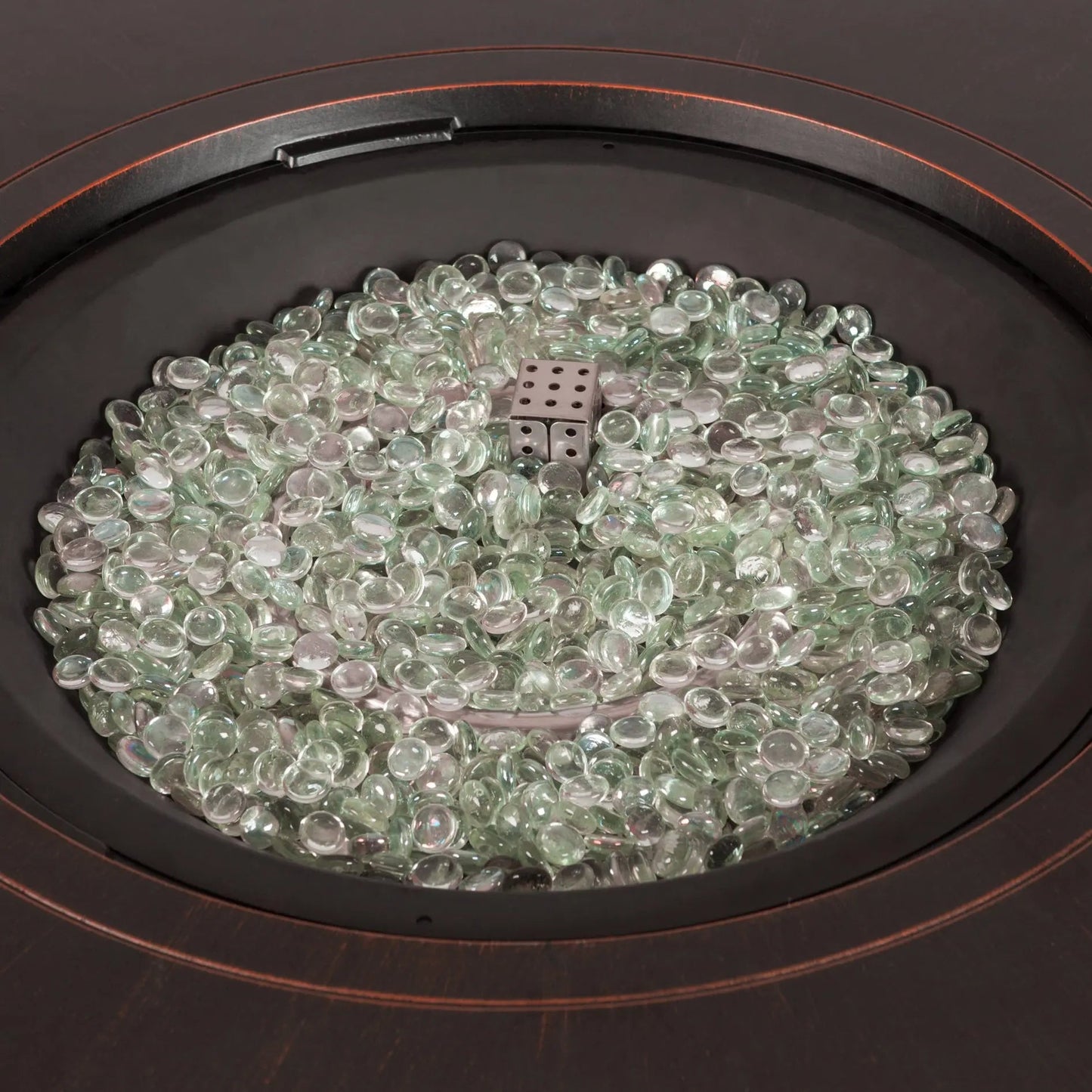 Fire Glass in Crystal Clear Half-Round Droplets (4.4 LB)