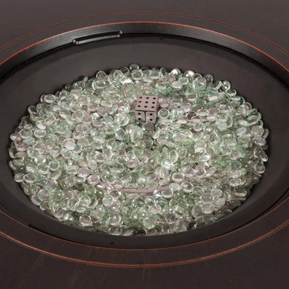 Fire Glass in Crystal Clear Half-Round Droplets (4.4 LB)