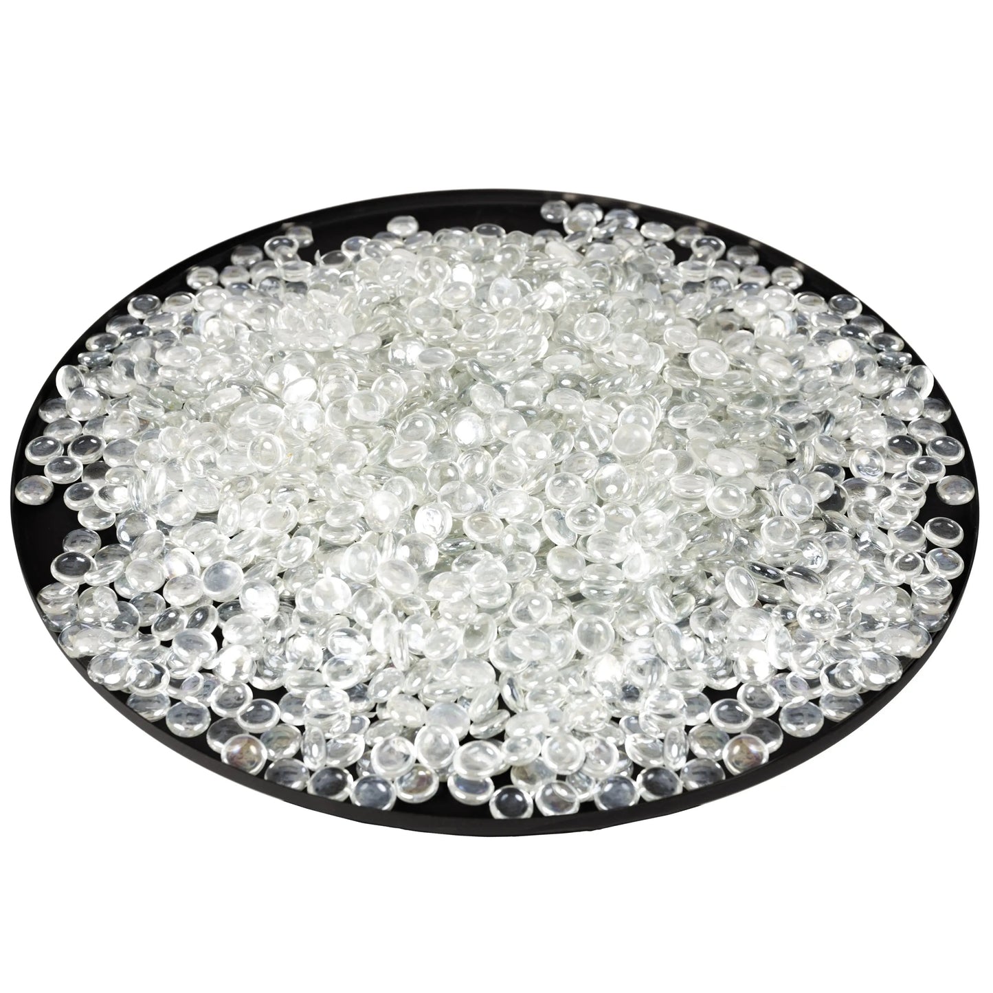Fire Glass in Crystal Clear Half-Round Droplets (4.4 LB)