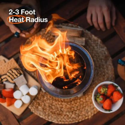 Camping Stove Tabletop Pit with Stand Outdoor Fireplaces Heater for