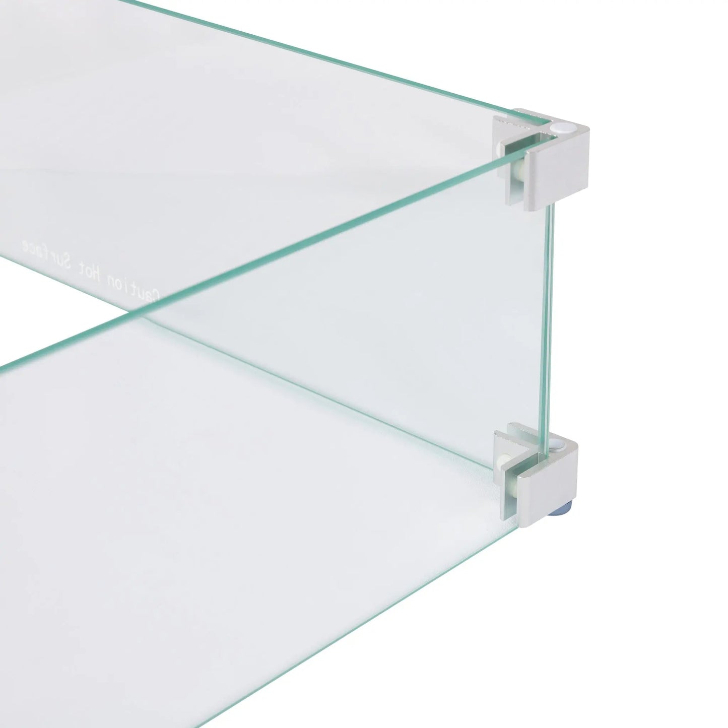Tempered Glass Wind Guard for Rectangle LPG Fire Pits