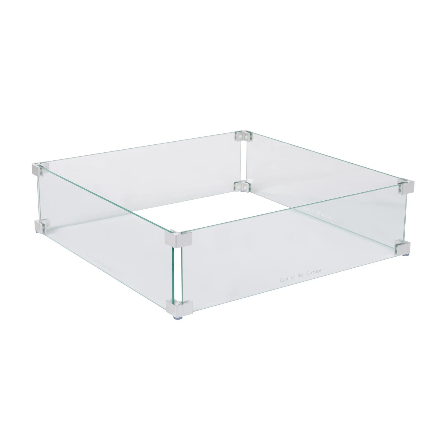 Tempered Glass Wind Guard for Square LPG Fire Pits