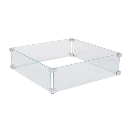 Tempered Glass Wind Guard for Square LPG Fire Pits