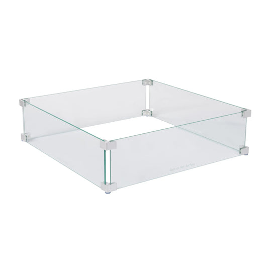Tempered Glass Wind Guard for Square LPG Fire Pits