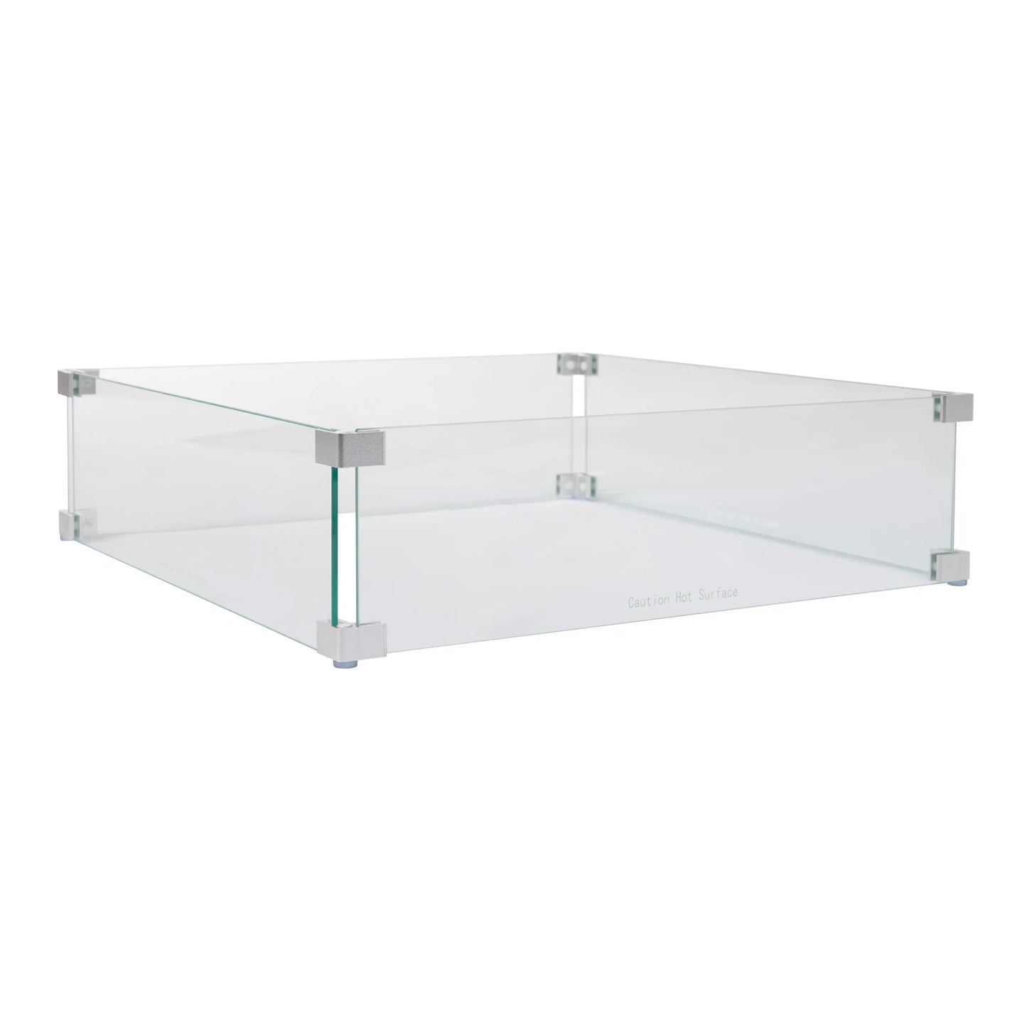 Tempered Glass Wind Guard for Square LPG Fire Pits