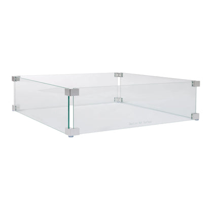 Tempered Glass Wind Guard for Square LPG Fire Pits