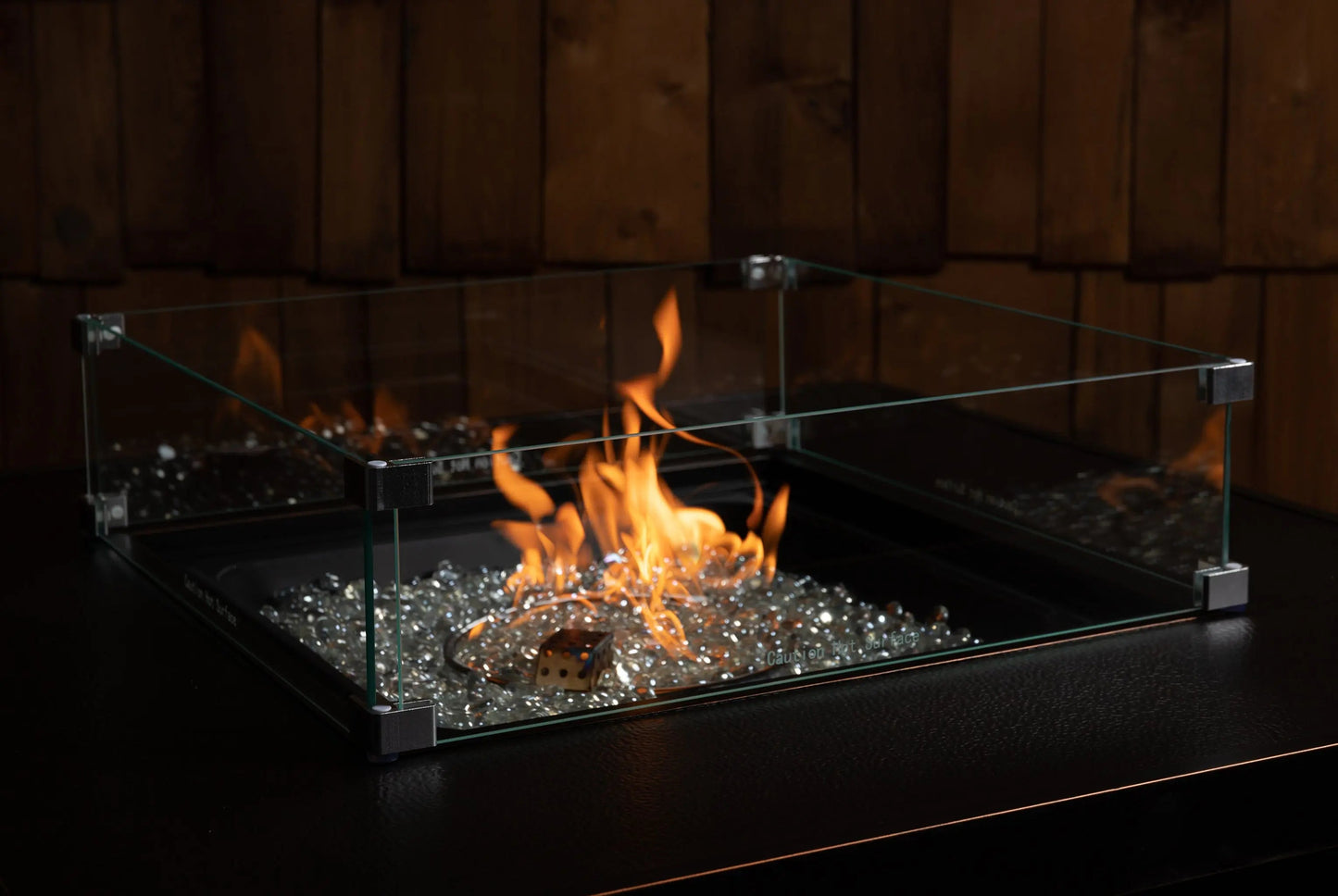 Tempered Glass Wind Guard for Square LPG Fire Pits