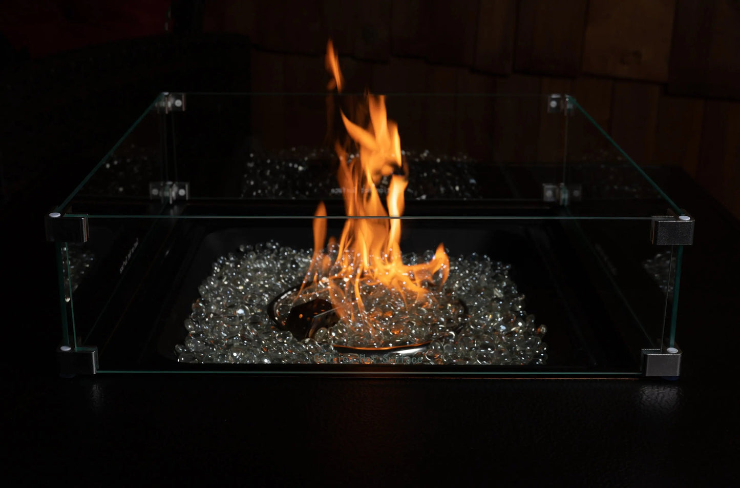 Tempered Glass Wind Guard for Square LPG Fire Pits