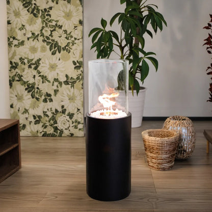 10.5" *10.5"*31.5" Big Round Freestanding Outdoor Fireplace