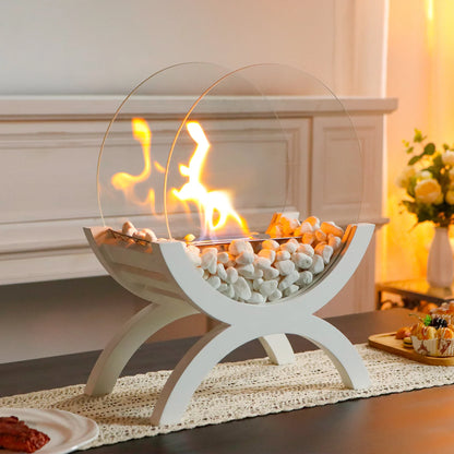 Round Tabletop Firepit 43cm H – Bio Ethanol