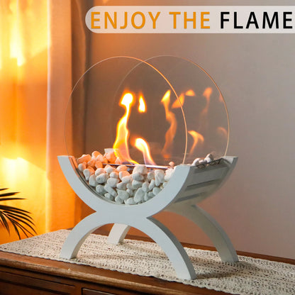 Round Tabletop Firepit 43cm H – Bio Ethanol